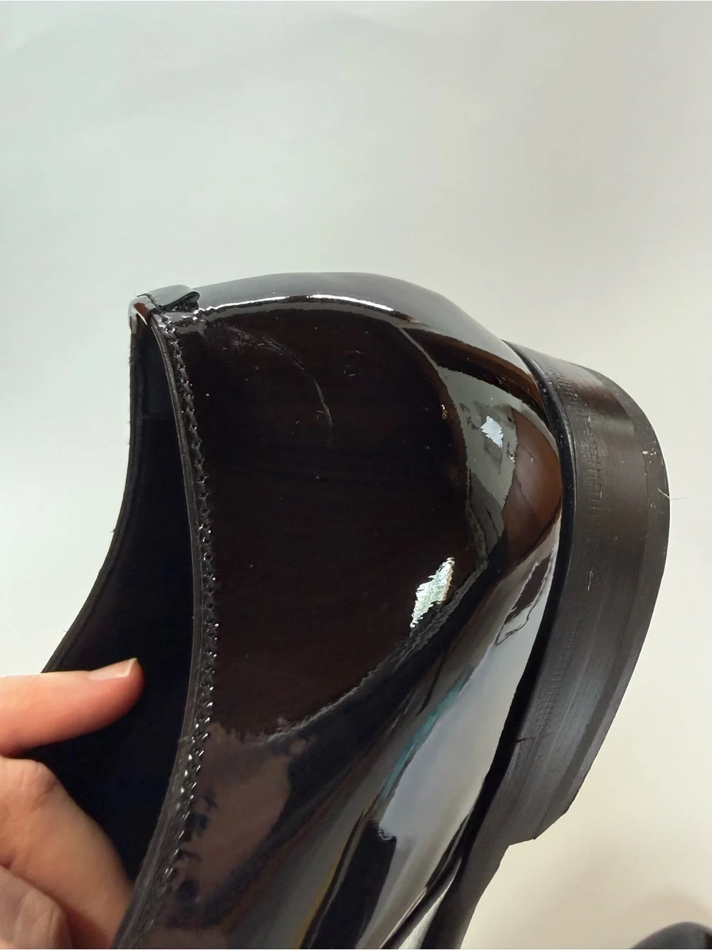 Jimmy Choo Black and Silver Patent Leather Slip-On Oxfords size 40